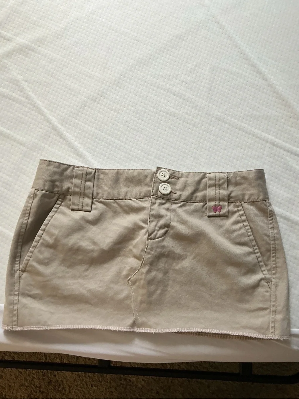 Aeropostale Tan Skirt with Pink Trim